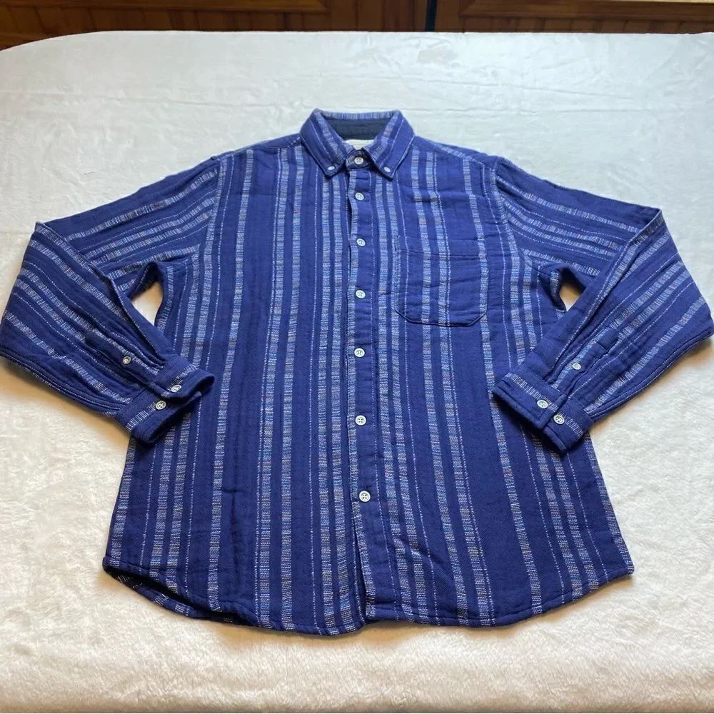 Carbon 2 Cobalt Blue Long Sleeve Button Down Shirt Size Small